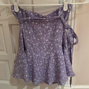 New with tags, Zara floral mini skirt with shorts underneath. Size XS